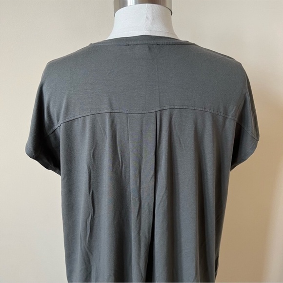 Eileen Fisher viscose elastane stretch short sleeve t-shirt dress 494 - Picture 5 of 8